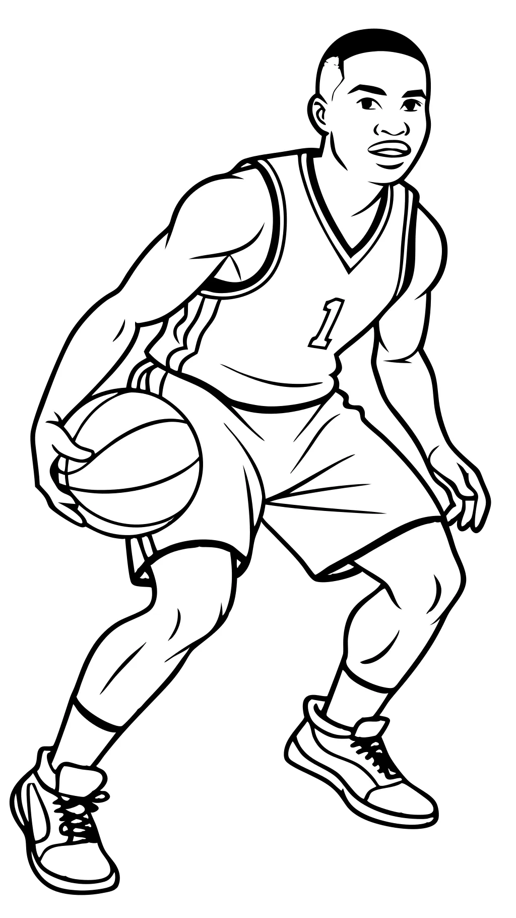 coloriage de basketteur